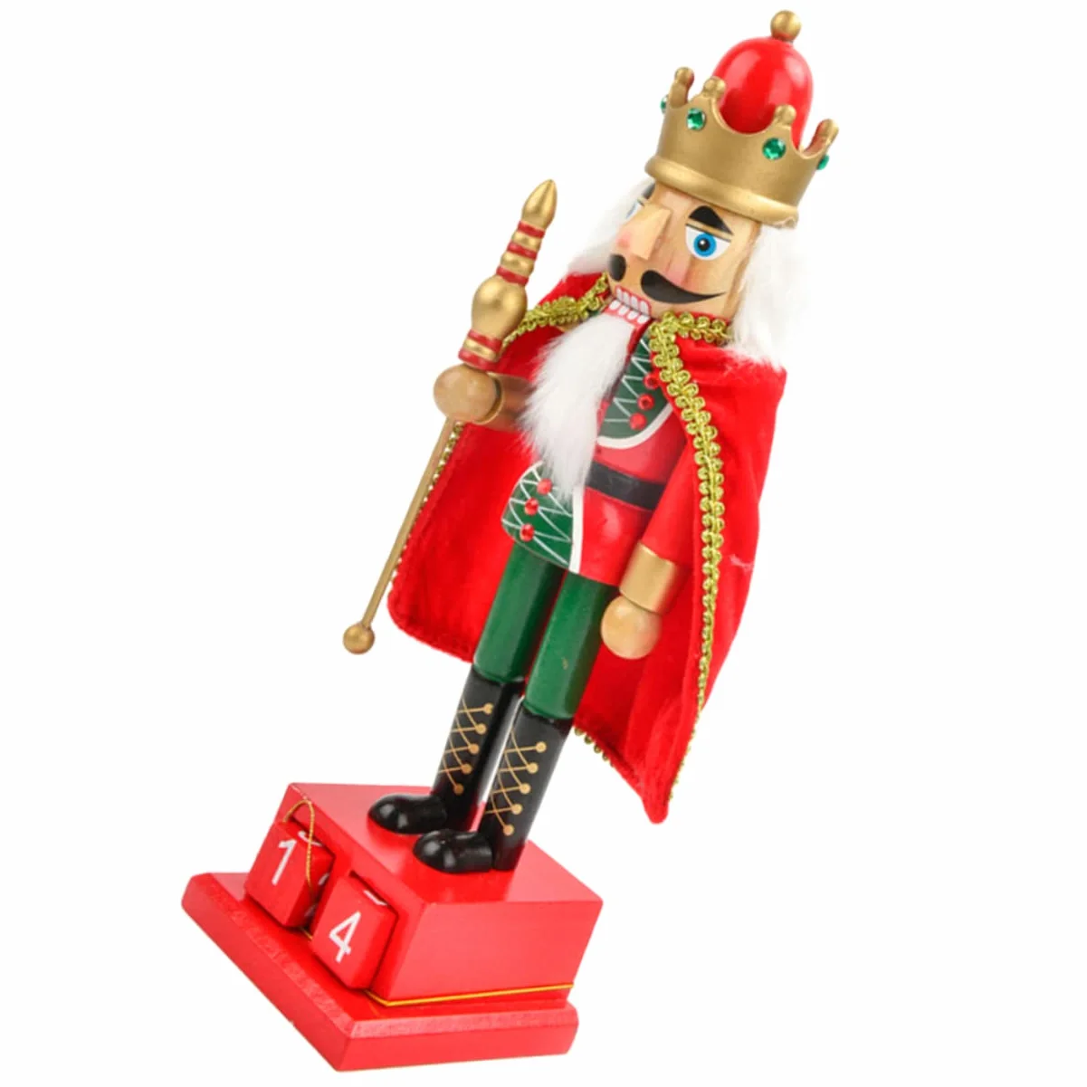 Ipetboom Adorno de Muñeco de Madera para Navidad Calendario de Cuenta Regresiva Decoración Festiva