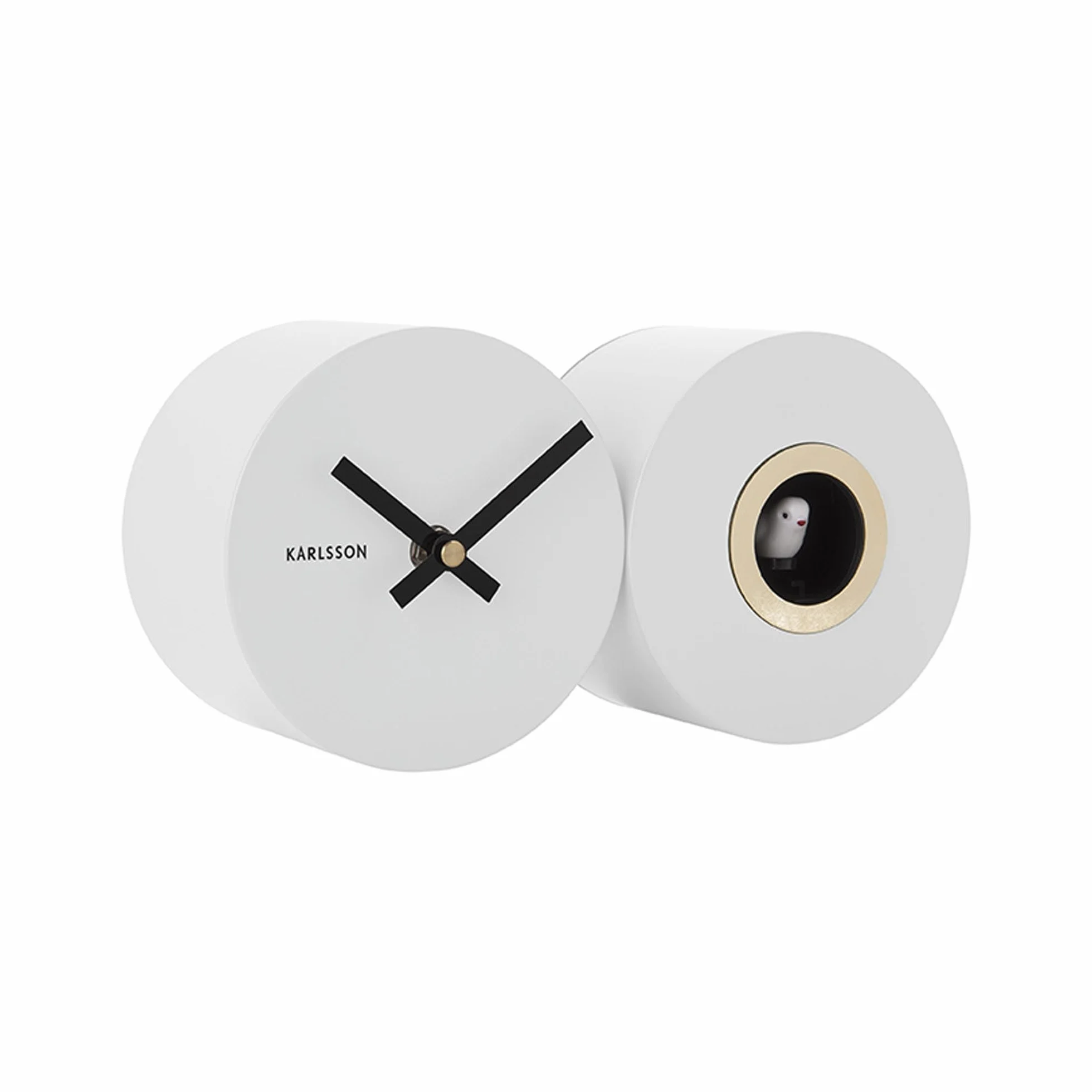 Karlsson Reloj de pared Duo Cuckoo - Blanco (KA5789WH)
