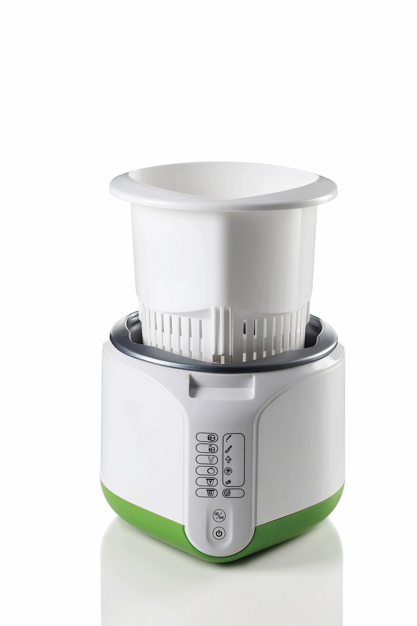 Ariete 615, Máquina para hacer queso y yogur 2 litros, 6 programas, 1 cestillo para queso, 1 cestillo para yogur, filtro para yogur griego, accesorios apilables, recetario, color blanco y verde