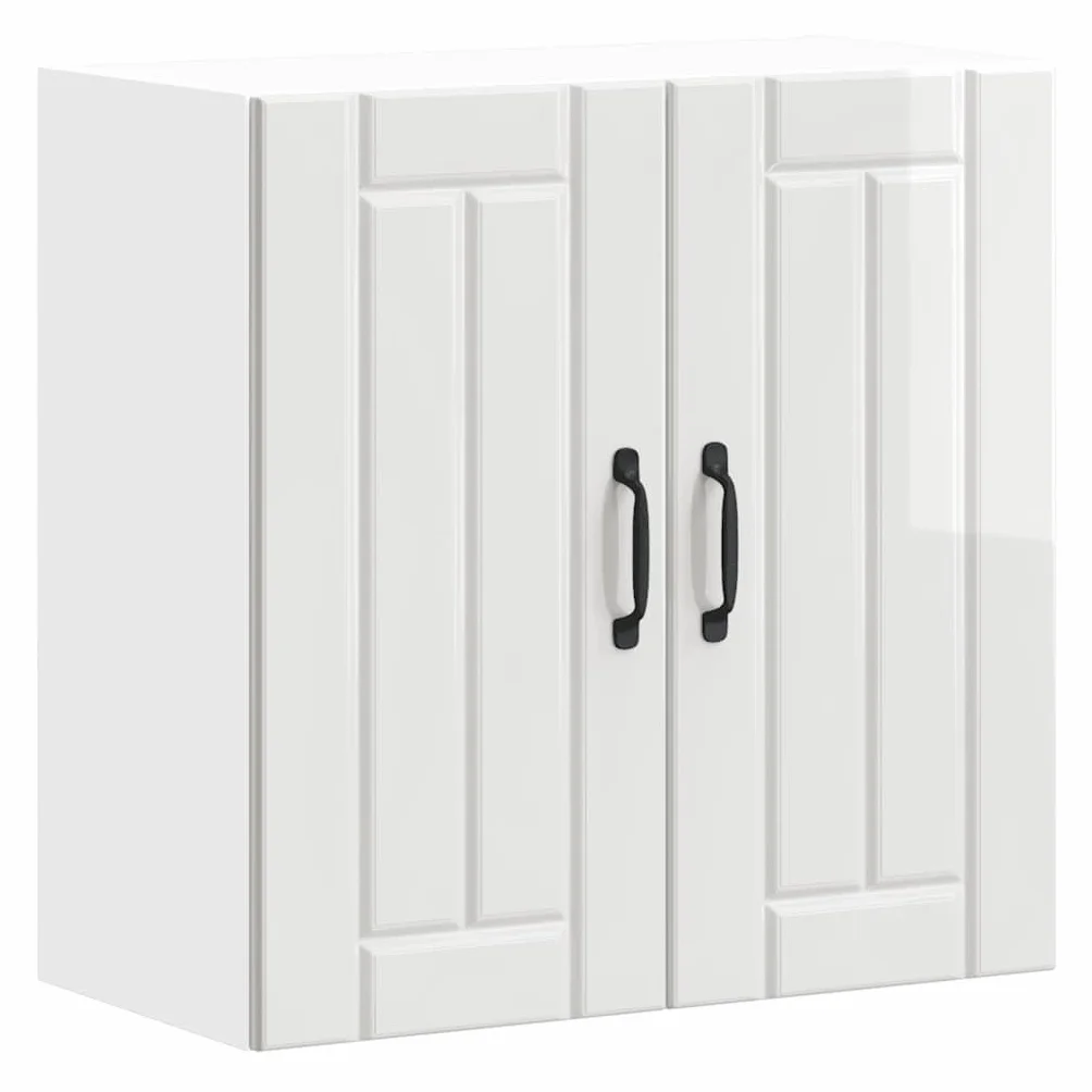 vidaXL Armario de Pared de Cocina Lucca Blanca de Alto Brillo, Unidad de Pared de Cocina, gabinete para Pared de Cocina, gabinetes de Pared con Puertas