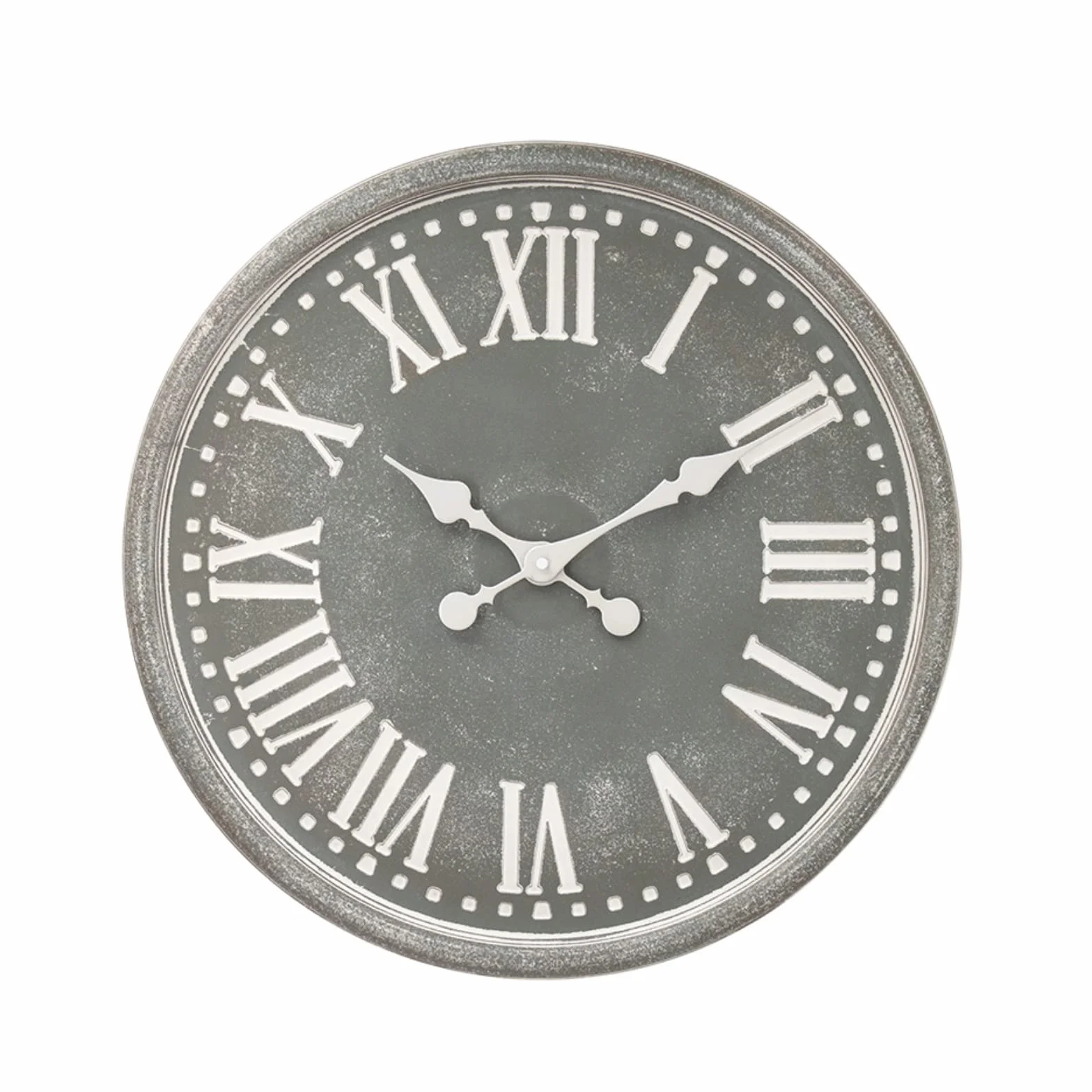UPJAKS Reloj de Pared de Estilo Industrial Vintage, silencioso, sin tictac, Funciona con Pilas, Reloj de Pared de MDF de 20 Pulgadas, números Romanos para Bar, decoración del hogar