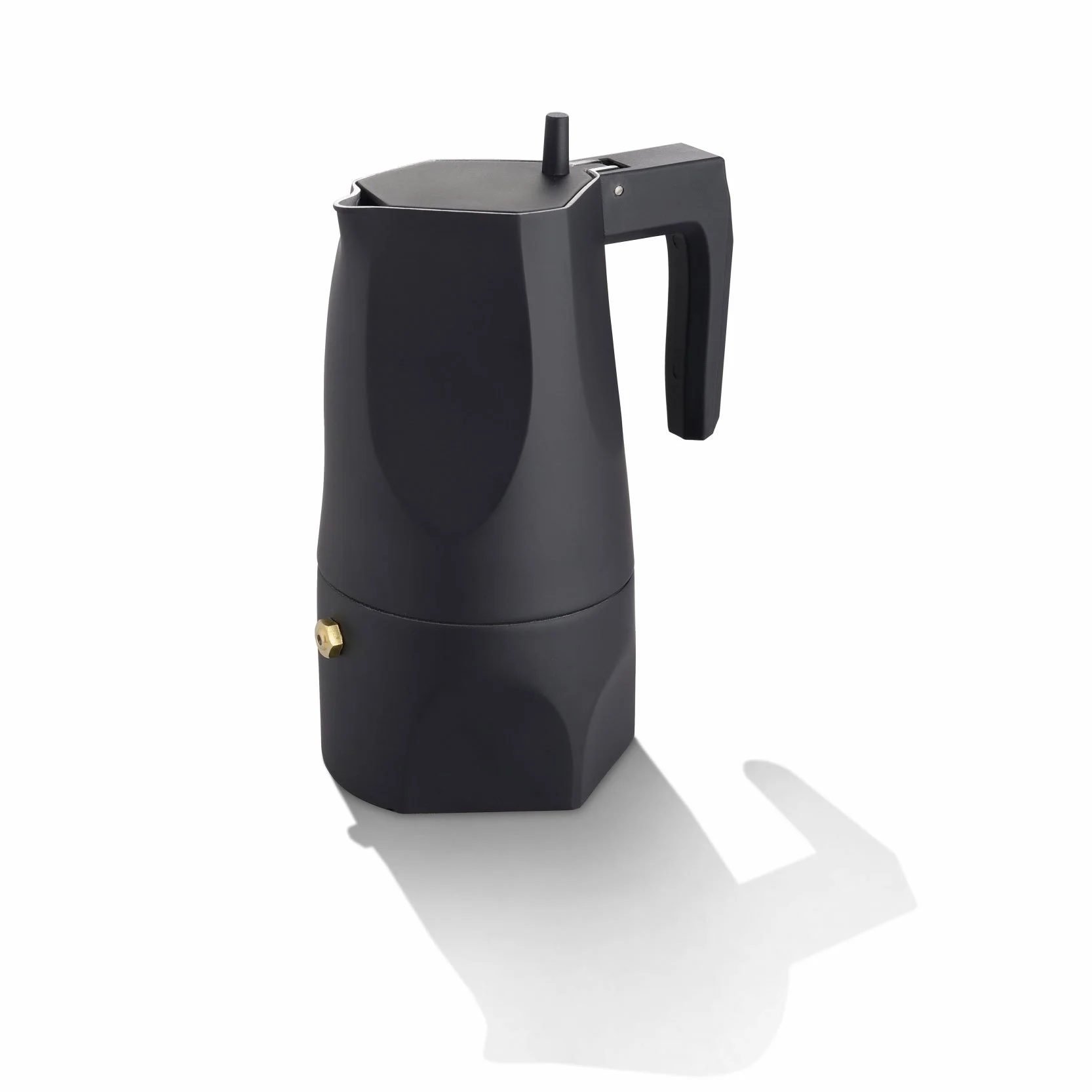 Alessi Ossidiana MT18/3 B - Cafetera Espresso de Design, en Aluminio Fundido, 6 tazas