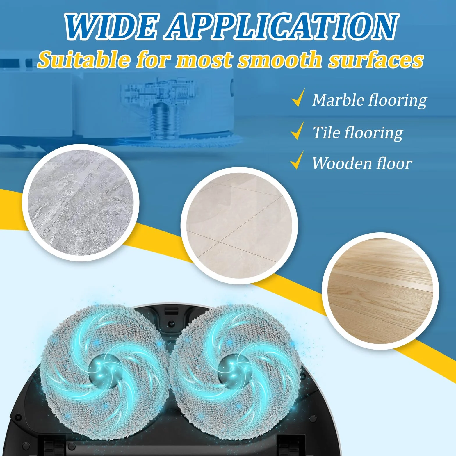 Soporte de Trapeador Paños de Fregona Lavables Reutilizables para Dreame L10S Pro Ultra Heat L10S Ultra Gen 2 L20 L40 X40 X30 Mova E30 Ultra X40 Master Robot Aspirador Accesorios
